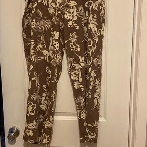 Chadwicks Brown and Cream Floral Pants
